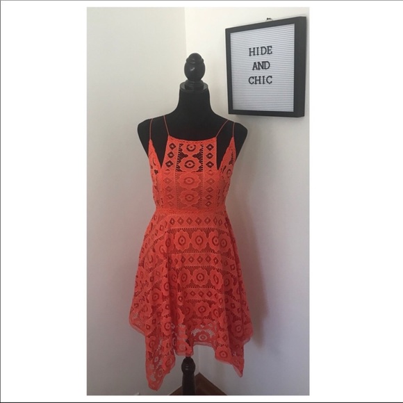 FREE PEOPLE STRAPPY LACE MINI DRESS - Picture 3 of 8